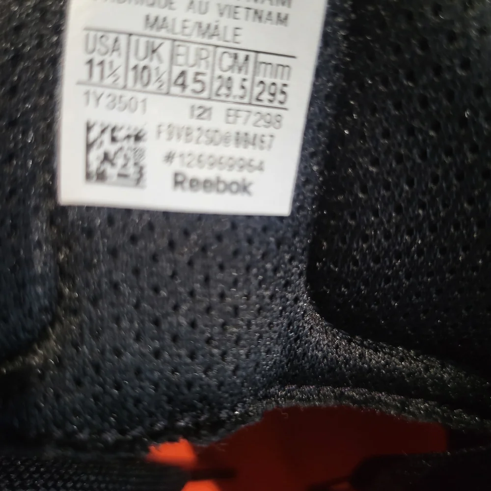 Reebok Nano 10 Men's Black Vivid Orange,White Athletic Training Shoes - Picture 8 of 8